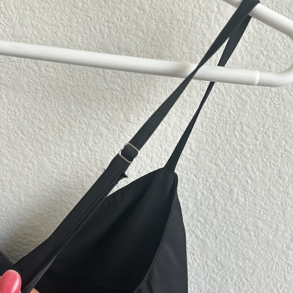 Silky Black Mini Dress - Picture 4 of 6